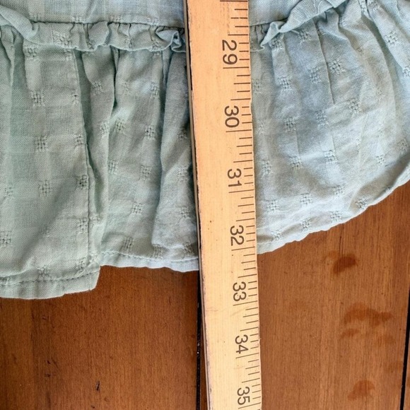 American Eagle Wrap Dress Mint Green Textured Ruffle Sleeve Mini -Size M- - Picture 8 of 8